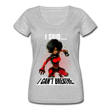 Load image into Gallery viewer, RED WARRIOR - "I SAID.... I CANT BREATHE" AFRO - heather gray